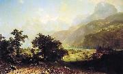 Albert Bierstadt Lake Lucerne, Switzerland oil painting